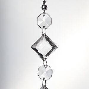 Елочная подвеска Листик 22 см, прозрачный, подвеска Swerox фото 2