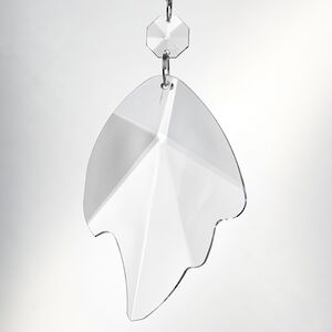 Елочная подвеска Листик 22 см, прозрачный, подвеска Swerox фото 3