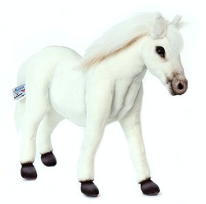 Мягкая игрушка Белая лошадь, 40 см