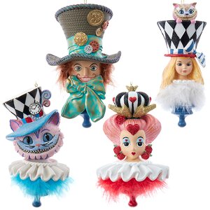 Набор елочных игрушек Алиса в Зазеркалье: Magique de Alice 15 см, 4 шт, подвеска