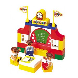 Детский конструктор Школа гениев в контейнере, 314 деталей Haenim Toys фото 2