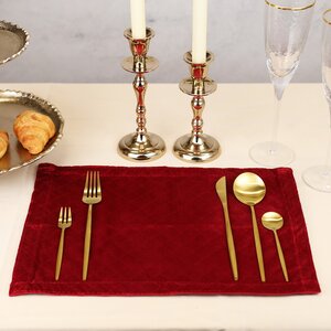 Тканевая салфетка для сервировки стола Дженнифер 40*30 см красная Kaemingk фото 2