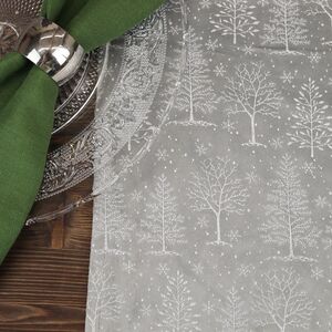 Новогодняя дорожка Шварцвальд 150*32 см светло-серая Koopman фото 4