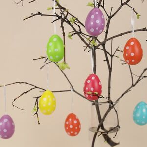 Пасхальные украшения Яйца Easter Сonfetti 6 см, 12 шт, подвеска