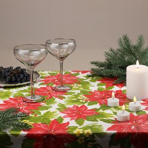 Новогодняя скатерть Алые Пуансеттии 180*130 см Koopman фото 2
