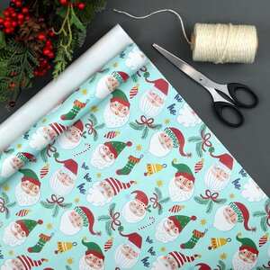 Бумага для подарков Happy Holiday: Sweet Claus 200*70 см