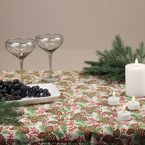 Новогодняя скатерть Аригано: Хвойный Лес 180*140 см Kaemingk фото 2