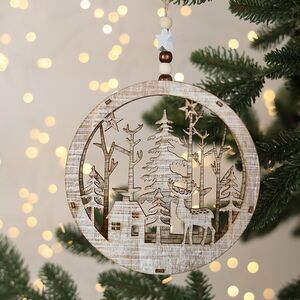 Декоративный светильник Apeldoorn Story - Лесной домик 14 см, на батарейках Kaemingk фото 4