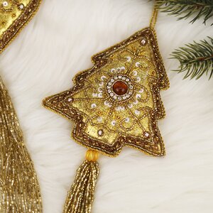Набор елочных игрушек Golden Venirado 25 см, 3 шт, подвеска Edelman (Эдельман) фото 2