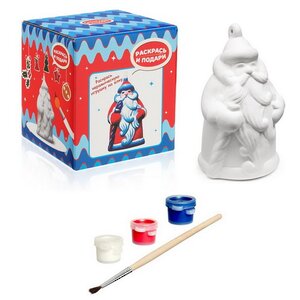 Набор для творчества Раскрась и подари - елочная игрушка Дед Мороз, керамика Раскрась и подари фото 5