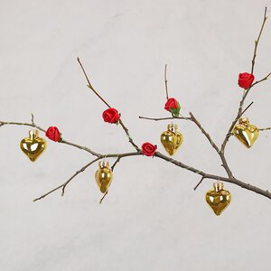 Набор стеклянных елочных игрушек Сердце Монплезира 4.5 см золотой mix, 12 шт Winter Deco фото 7