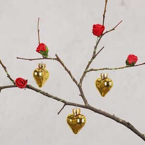 Набор стеклянных елочных игрушек Сердце Монплезира 4.5 см золотой mix, 12 шт Winter Deco фото 5