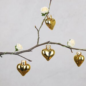 Набор стеклянных елочных игрушек Сердце Монплезира 4.5 см золотой mix, 12 шт Winter Deco фото 4