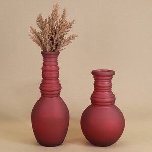 Стеклянная ваза Леди Батори 30 см, бургунди Edelman фото 3