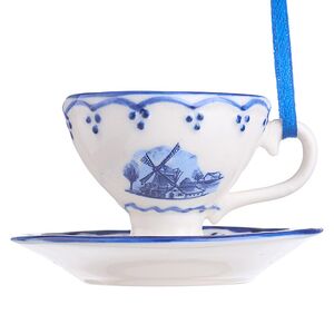 Елочная игрушка Керамическая Чашка с Мельницей 5 см, подвеска Kurts Adler (Куртс Адлер) фото 4