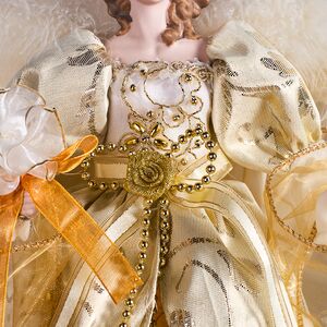 Верхушка на елку Ангел Шарлиз в платье с золотыми лентами 43 см Kurts Adler (Куртс Адлер) фото 4