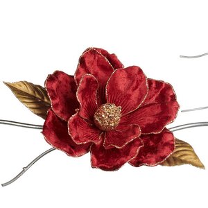 Искусственный цветок Магнолия Кортни Пуанкаре 19 см, клипса Goodwill фото 1