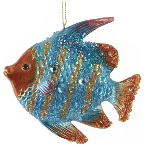 Елочная игрушка Рыбка Амадеус - Морская Одиссея 9 см, подвеска Kurts Adler (Куртс Адлер) фото 1