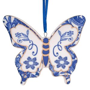 Елочная игрушка Бабочка Blue Gracia 10 см, подвеска