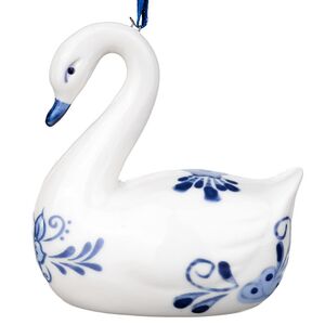 Елочная игрушка из фарфора Лебедь - Swan Song 9 см, подвеска Kurts Adler (Куртс Адлер) фото 7