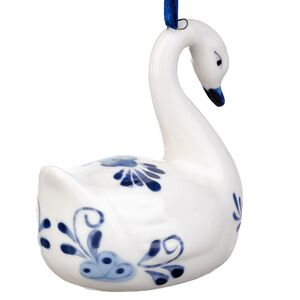 Елочная игрушка из фарфора Лебедь - Swan Song 9 см, подвеска Kurts Adler (Куртс Адлер) фото 3