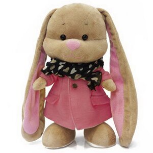 Мягкая игрушка Зайка Лин в Розовом Пальто со Стильным Шарфом 25 см Maxitoys фото 2