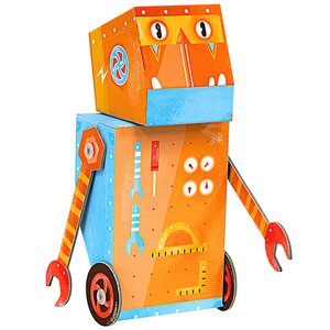 3D игрушка-конструктор "Робот строитель", картон Krooom фото 1