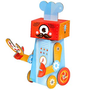 3D игрушка-конструктор "Робот шеф-повар", картон Krooom фото 1