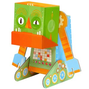 3D игрушка-конструктор "Сердитый робот", картон Krooom фото 1