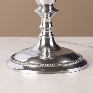 Декоративный подсвечник на 1 свечу Ларс 14 см, серебряный Swerox фото 4