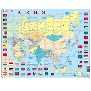 Пазл Карты и Континенты -  Азия, 70 элементов, 37*29 см