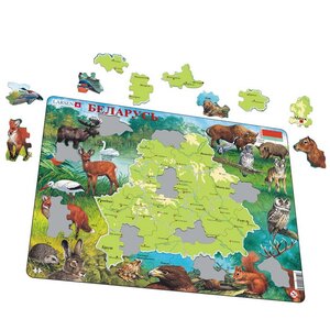 Пазл Карты и Континенты -  Беларусь, 72 элемента, 37*29 см LARSEN (Ларсен) фото 2