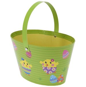Декоративная корзина Bright Easter 20*12 см зеленая