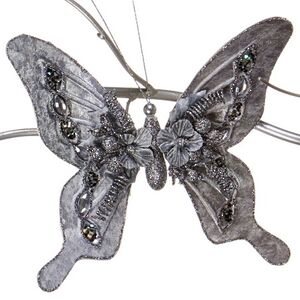 Набор елочных игрушек Бабочка Элоиса 23 см, 3 шт, на клипсе Katherine’s Collection фото 3