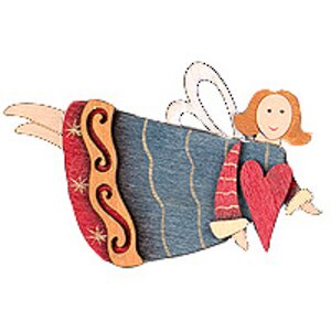 Магнит Фея с ажурными крылышками в синем платье 6*9 см Holiday Classics фото 1