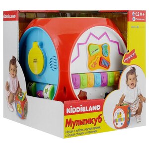 Развивающая музыкальная игрушка Мультикуб 19*19 см Kiddieland фото 2