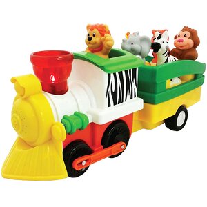 Развивающая игрушка Паровозик с животными со звуком и светом, 36 см Kiddieland фото 1