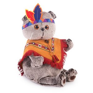 Мягкая игрушка Кот Басик в костюме индейца 22 см Budi Basa фото 1