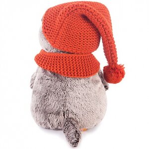 Мягкая игрушка Кот Басик в вязаной шапке и шарфе 22 см Budi Basa фото 2