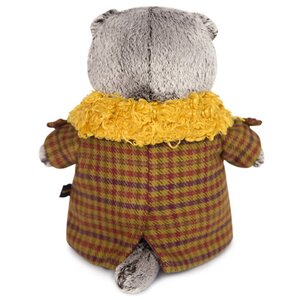 Мягкая игрушка Кот Басик в пальто с жёлтым меховым воротником 22 см Budi Basa фото 3