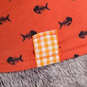 Мягкая игрушка Кот Басик в оранжевой футболке в рыбки с львенком 19 см Budi Basa фото 4