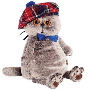 Мягкая игрушка Кот Басик в клетчатом берете 30 см Budi Basa (Буди Баса) фото 1