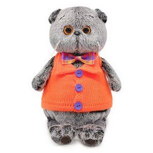 Мягкая игрушка Кот Басик в вязаном жилете 19 см Budi Basa (Буди Баса) фото 1