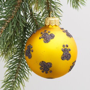 Стеклянный елочный шар Лапки - Wild Christmas 6 см