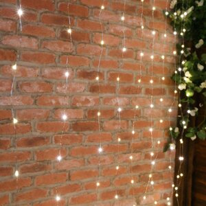 Гирлянда штора Роса 1.6*1.6 м, 256 теплых белых мини LED, серебряная проволока Торг Хаус фото 2