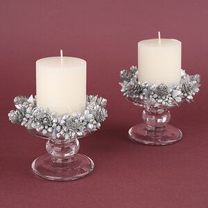 Венок для свечи Silver Pinecone 10 см Swerox фото 2