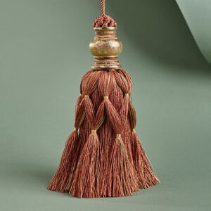 Елочная игрушка Кисточка Винтаж 20 см шоколадно-миндальная