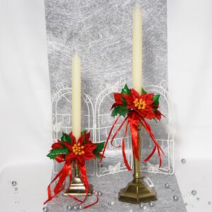 Декор для свечи Букет пуансеттий 13 см Swerox фото 3