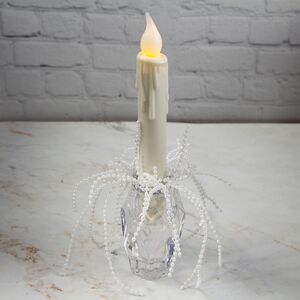 Украшение для свечи Ар-Деко белый