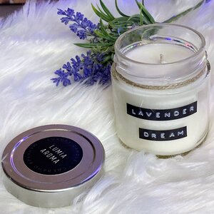 Ароматическая соевая свеча Lavender Dream, 40 часов горения Lumia Aroma фото 2